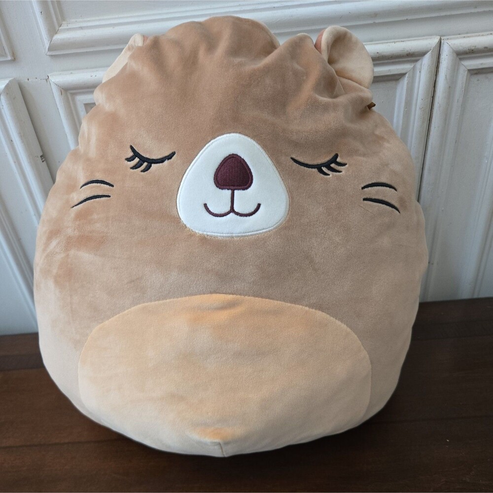 Squishmallows 16” Maisha the Beaver Large Brown Soft Toy Plush